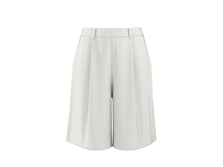 Witte wijde culotte broek met hoge taille
