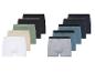 Pak heren boxershorts: wit, beige, groen, zwart, grijs en blauw.