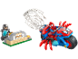 Speelgoed Spider-Man op motor en ridder met pizzaoven.