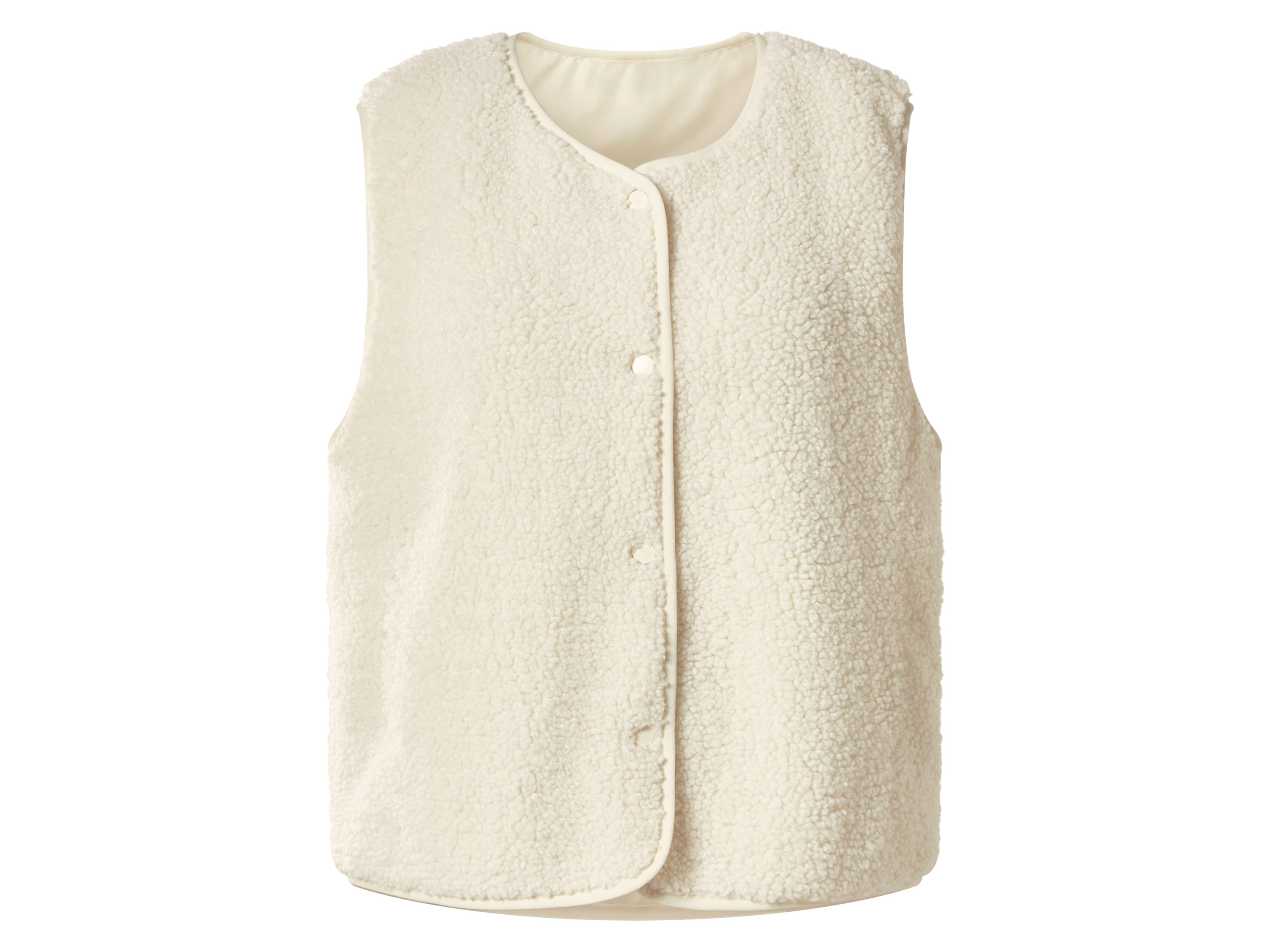 ESMARA Dames gilet van imitatiebont (Beige, S (36/38))