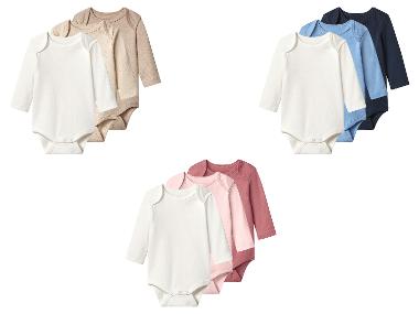 lupilu® Set van 3 baby rompers