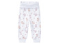 Witte babybroek met konijntjesprint.