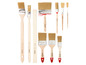 Assortiment Parkside verfkwasten, waaronder platte en ronde kwasten.