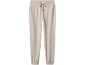 Beige joggingbroek met trekkoord in de taille.