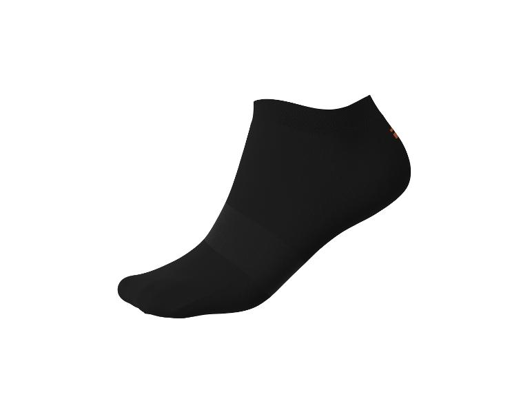 Zwarte onzichtbare sok met oranje logo