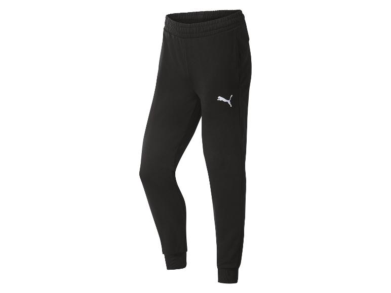 Zwarte joggingbroek met elastische tailleband en geribde boorden.