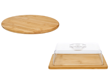 SILVERCREST® Bamboe draaiplateau of kaasstolp