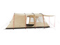 Een beige Grand Canyon tent met een luifel.