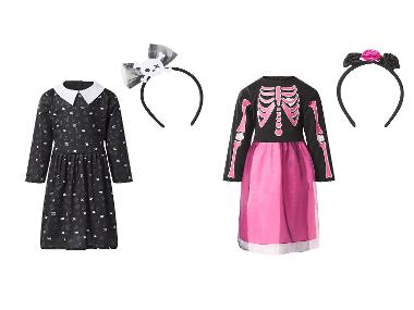 Halloween kostuum voor kinderen, schoolmeisje of skelet