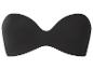 Zwarte strapless beha met voorgevormde cups