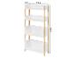 Witte boekenplank met bamboe frame, 120x60x25cm
