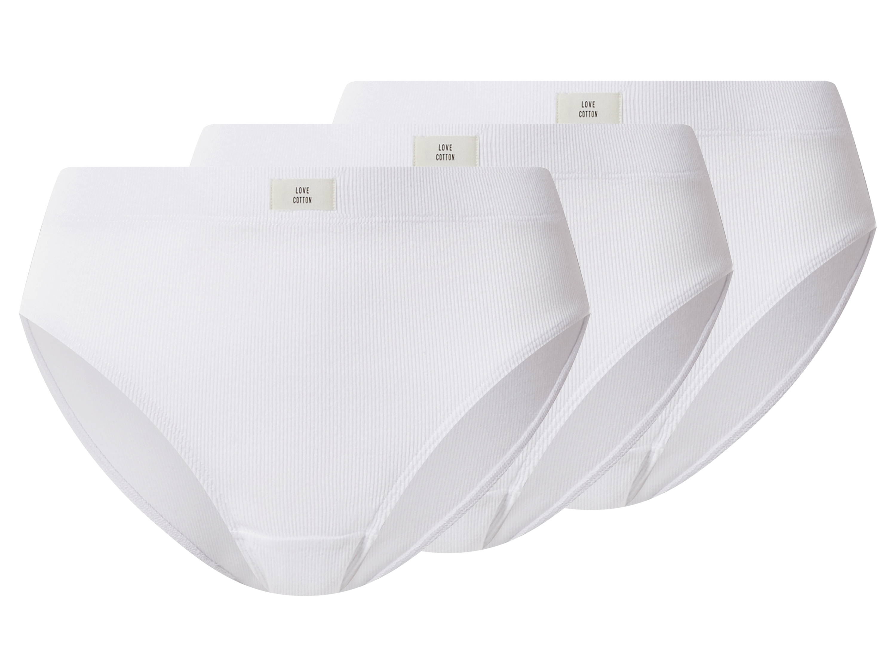 esmara Set van 3 dames onderbroeken (Wit, XS (32/34))