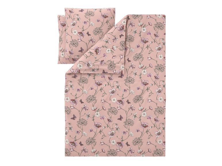 Roze dekbedovertrekset met bloemen- en vlinderpatronen