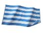 Blauw-wit gestreepte strandhanddoek