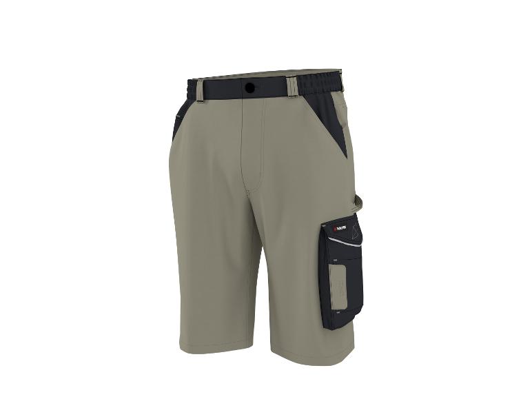 Parkside beige en zwarte werkshorts met zijzakken