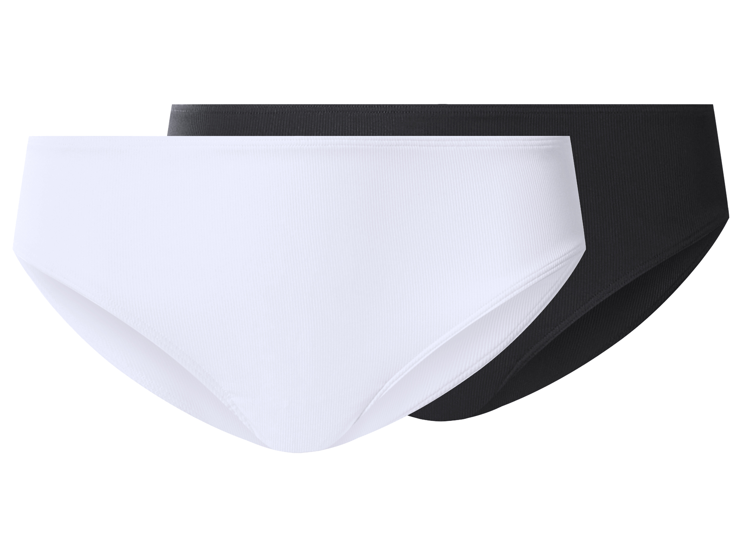 esmara Set van 2 dames onderbroeken (Zwart/wit, S (36/38))