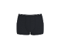 Donkerblauwe herenboxershort met witte streep op de tailleband.