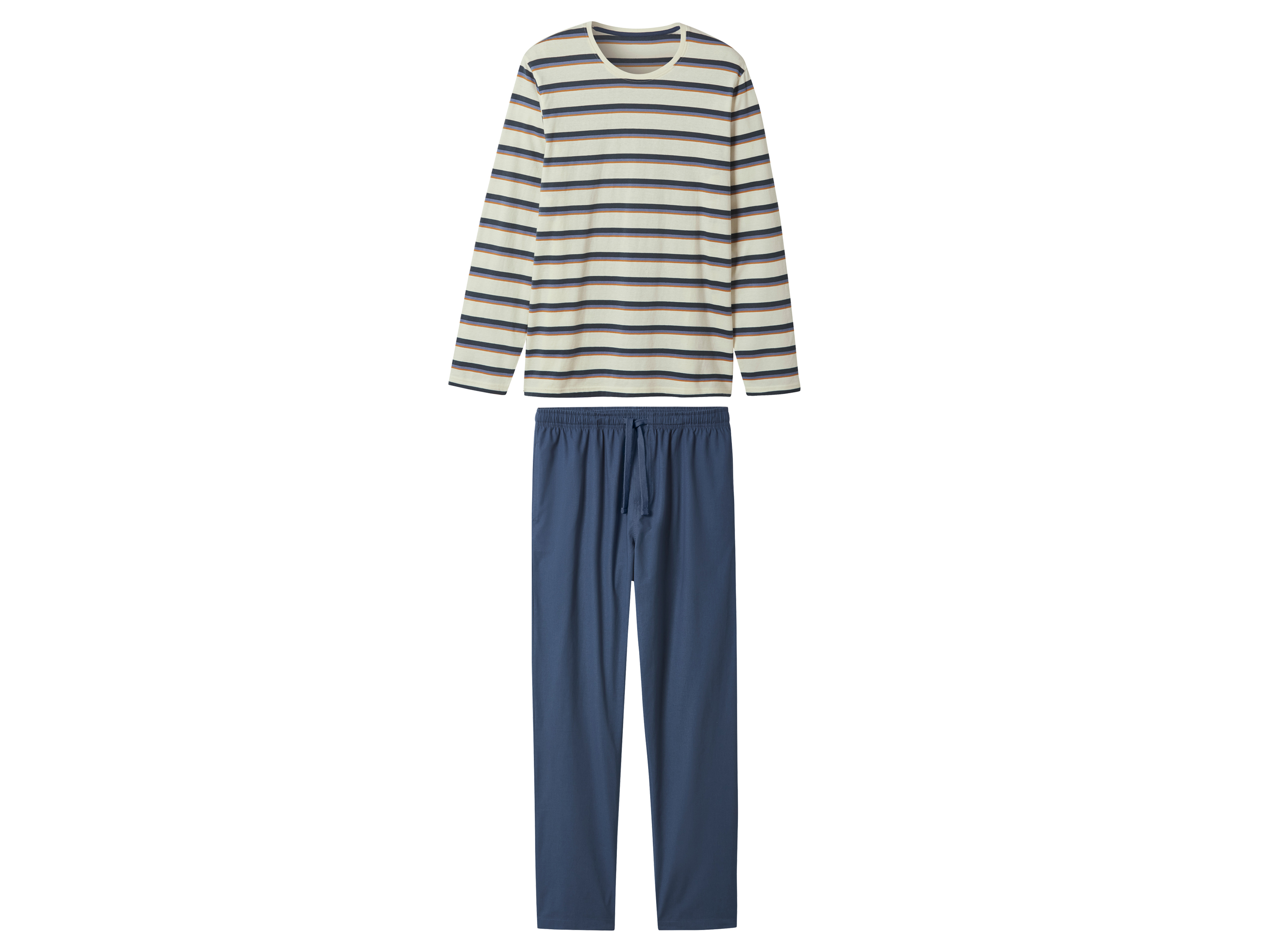 esmara Men Heren pyjama (Gestreept/wit/donkerblauw, XL)