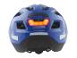 Blauwe fietshelm met achterlicht en reflectoren