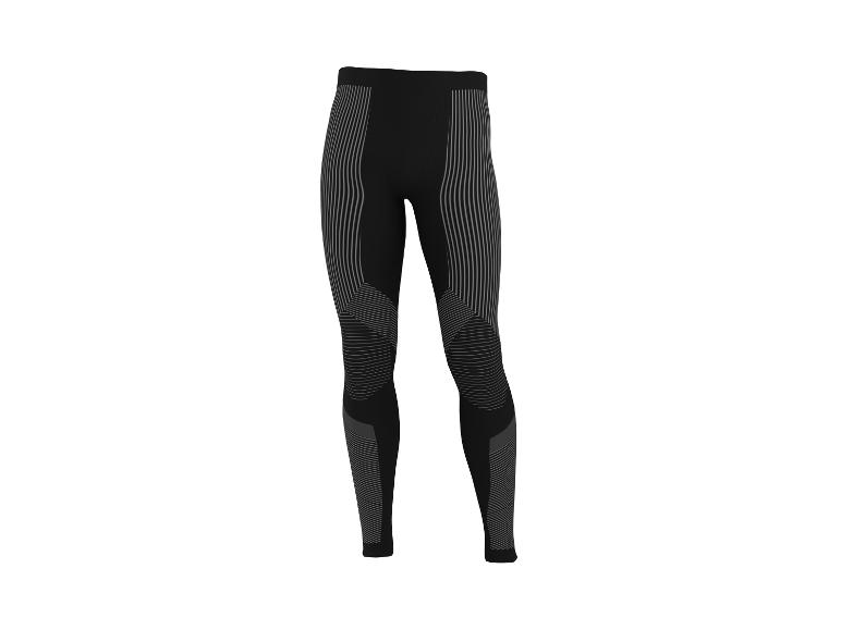 Zwarte sportlegging met grijze strepen, voor heren