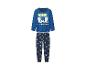 Blauwe Sonic the Hedgehog pyjama met lange mouwen en de tekst 'SONIC UNSTOPPABLE'.