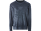 Donkerblauwe velours sweater met lange mouwen