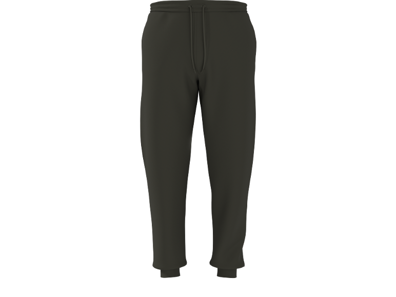 Donkergrijze joggingbroek voor heren met trekkoord in de taille.