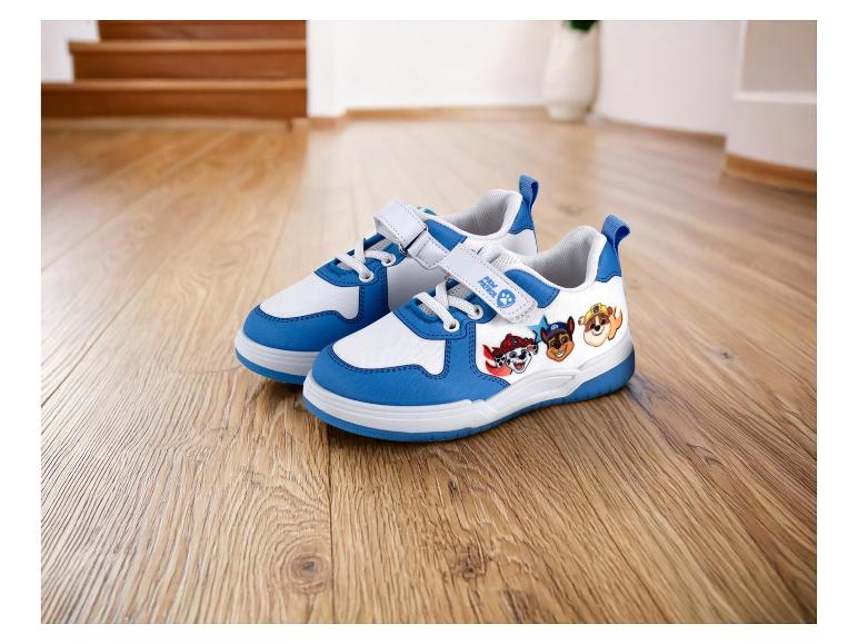 Paw Patrol kinderschoenen, blauw en wit.