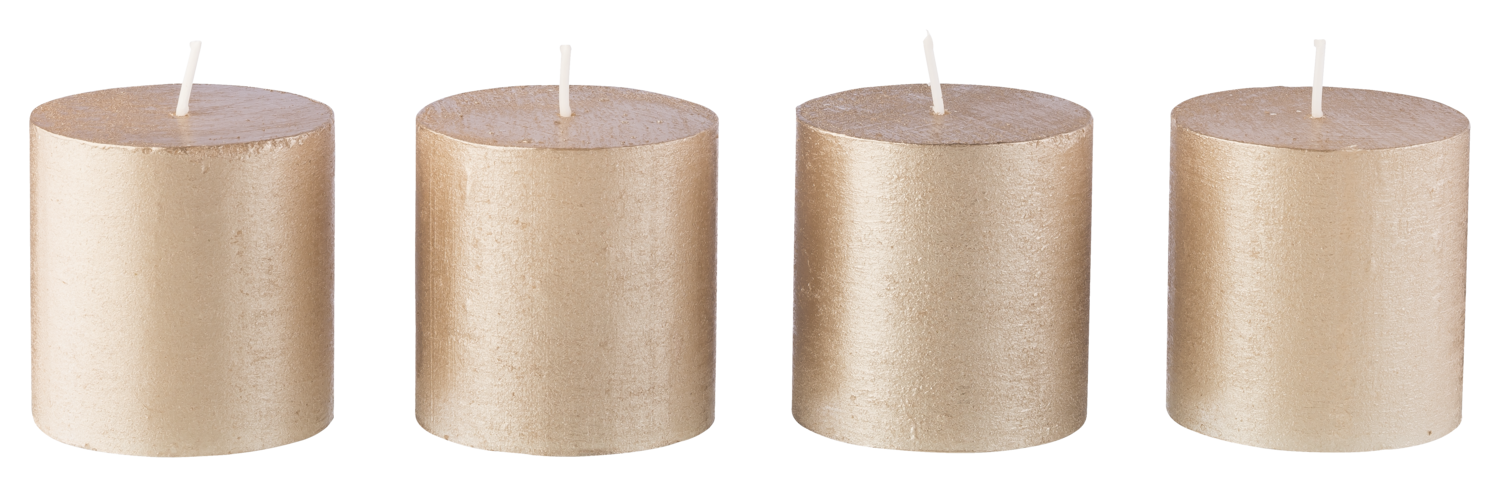 LIVARNO Stompkaarsen, 4 stuks (Beige)
