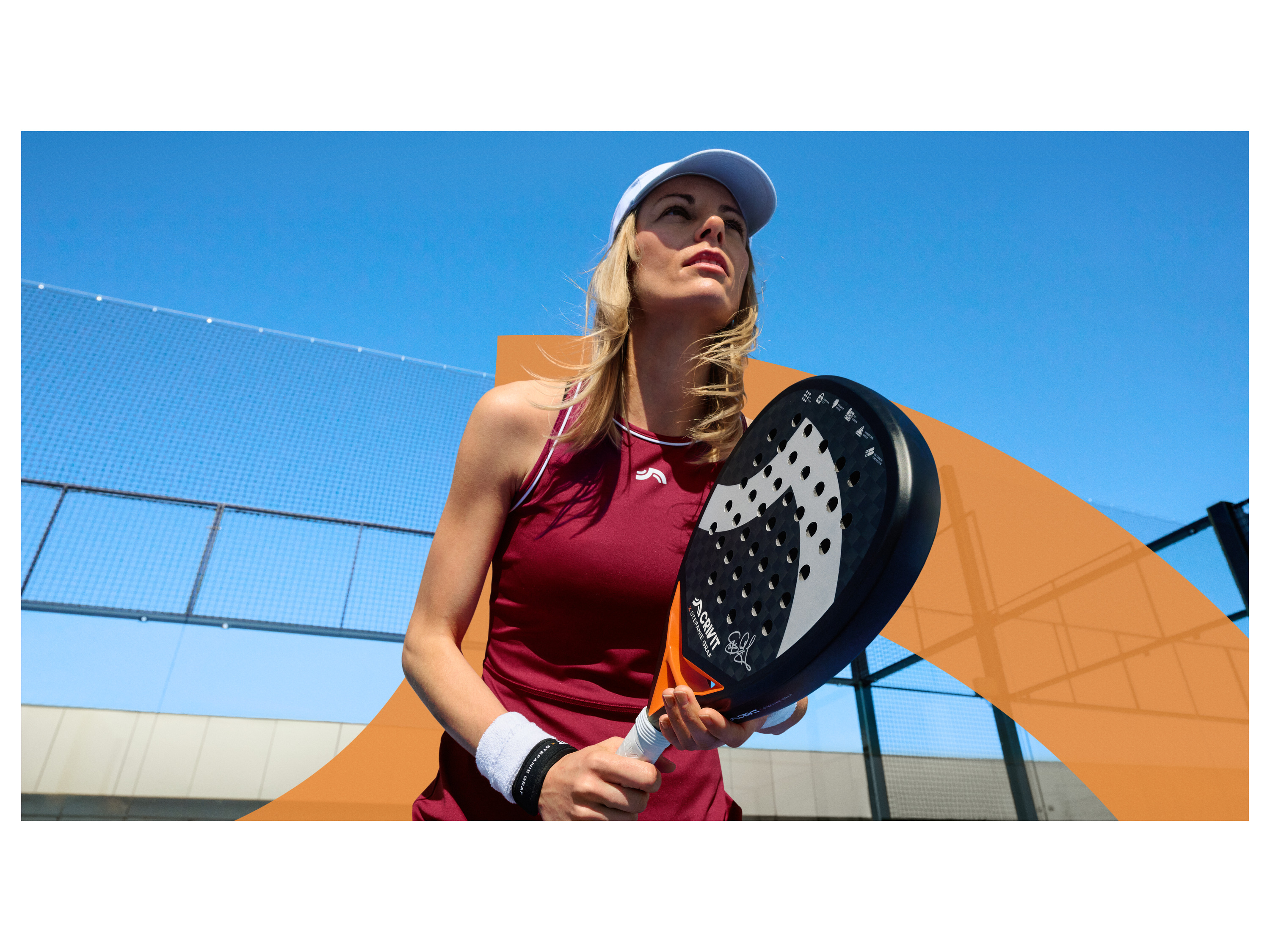 CRIVIT Padelracket 12K Carbon PRO - Stefanie Graf - 3