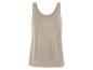 Beige linnen tanktop, casual kleding.