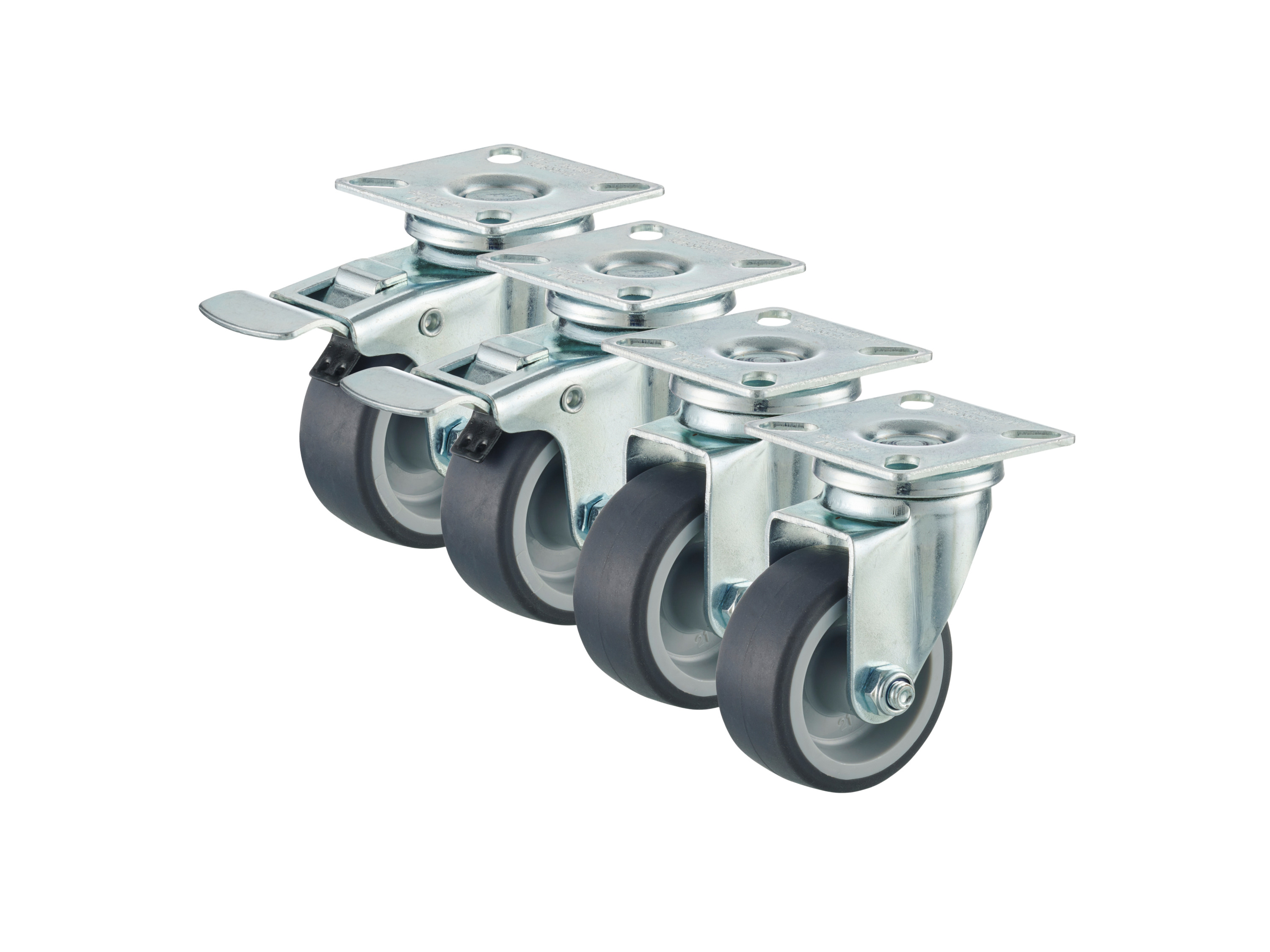 PARKSIDE Wieltjes set, zwenkwielen voor meubels en kisten (4-delig)