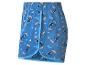 Blauwe pyjamashorts met cartoonfiguur- en maan-sterrenmotiefprint.