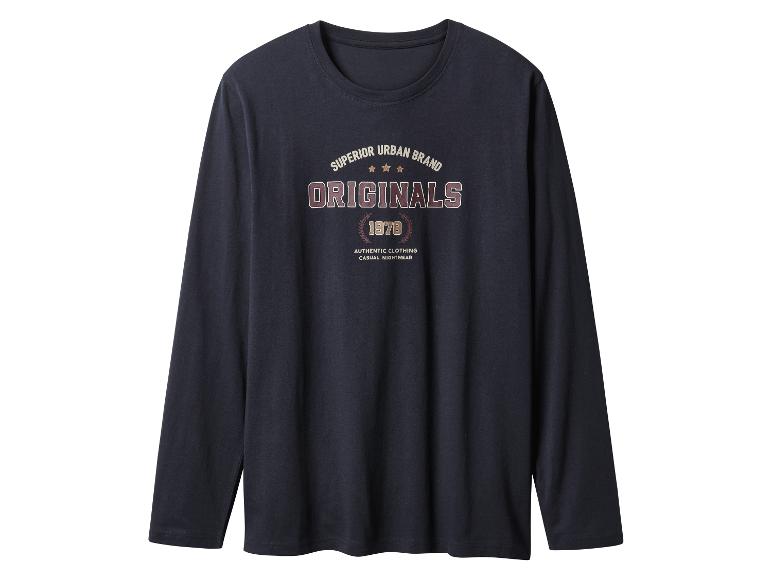 Donker T-shirt met lange mouwen en opdruk 'SUPERIOR URBAN BRAND ORIGINALS 1978'.