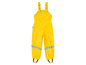 Gele regenbroek met bretels voor kinderen.