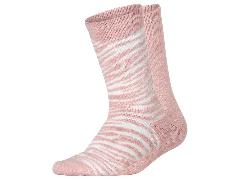 Roze sokken met zebraprint en effen roze sokken