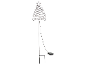 Kerstboomverlichting decoratie met ster, op een grondpin.