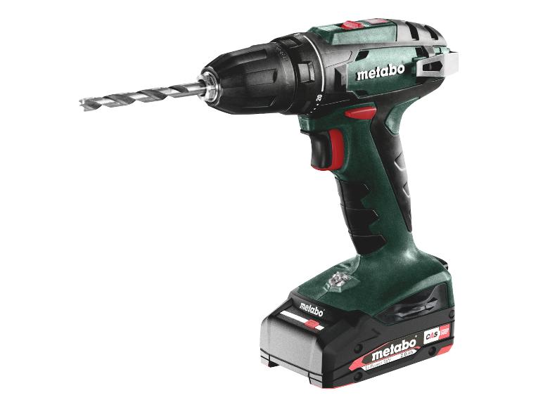 Metabo accuboormachine met Li-Power 18V 2.0 Ah accu en boor.