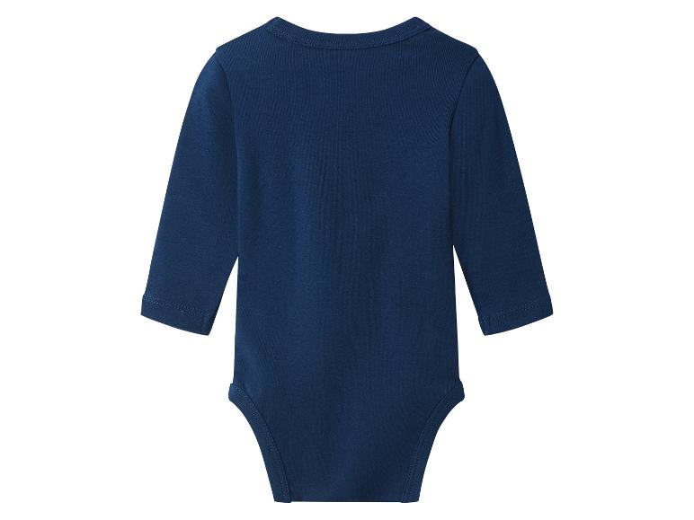 Donkerblauwe romper met lange mouwen voor baby's