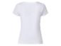 Wit dames T-shirt met korte mouwen, achterkant