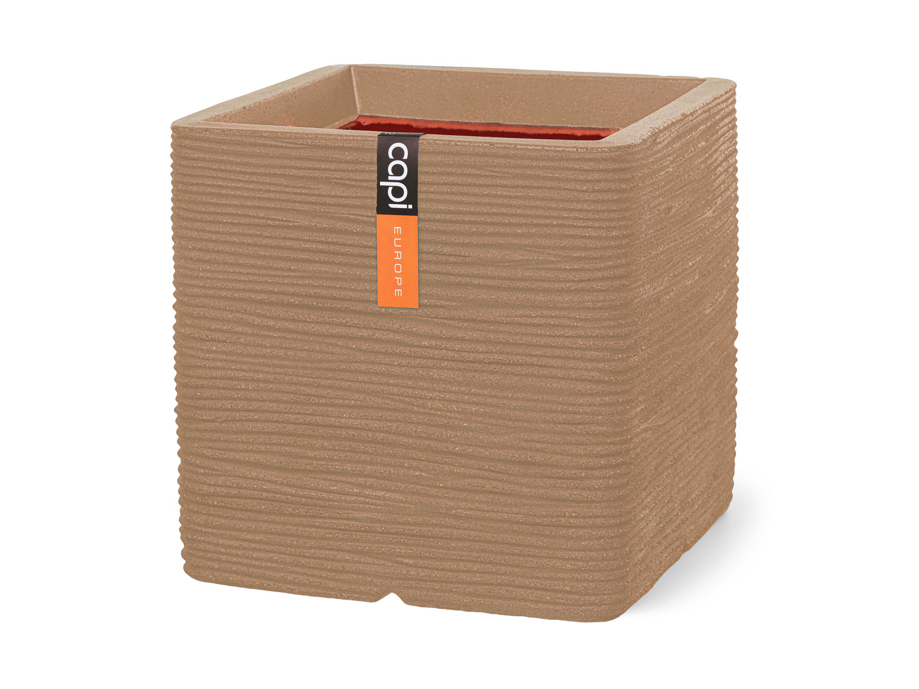 CAPI EUROPE Bloempot vierkant (40 x 40 x 40 cm, Beige)