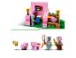 LEGO Minecraft varkenshuis met figuren en accessoires.
