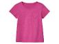 Roze kinder t-shirt met hartvormig borduursel.