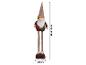 Herfstkabouterdecoratie met bruine muts, witte baard en rode sjaal, 58-91,5 cm hoog.