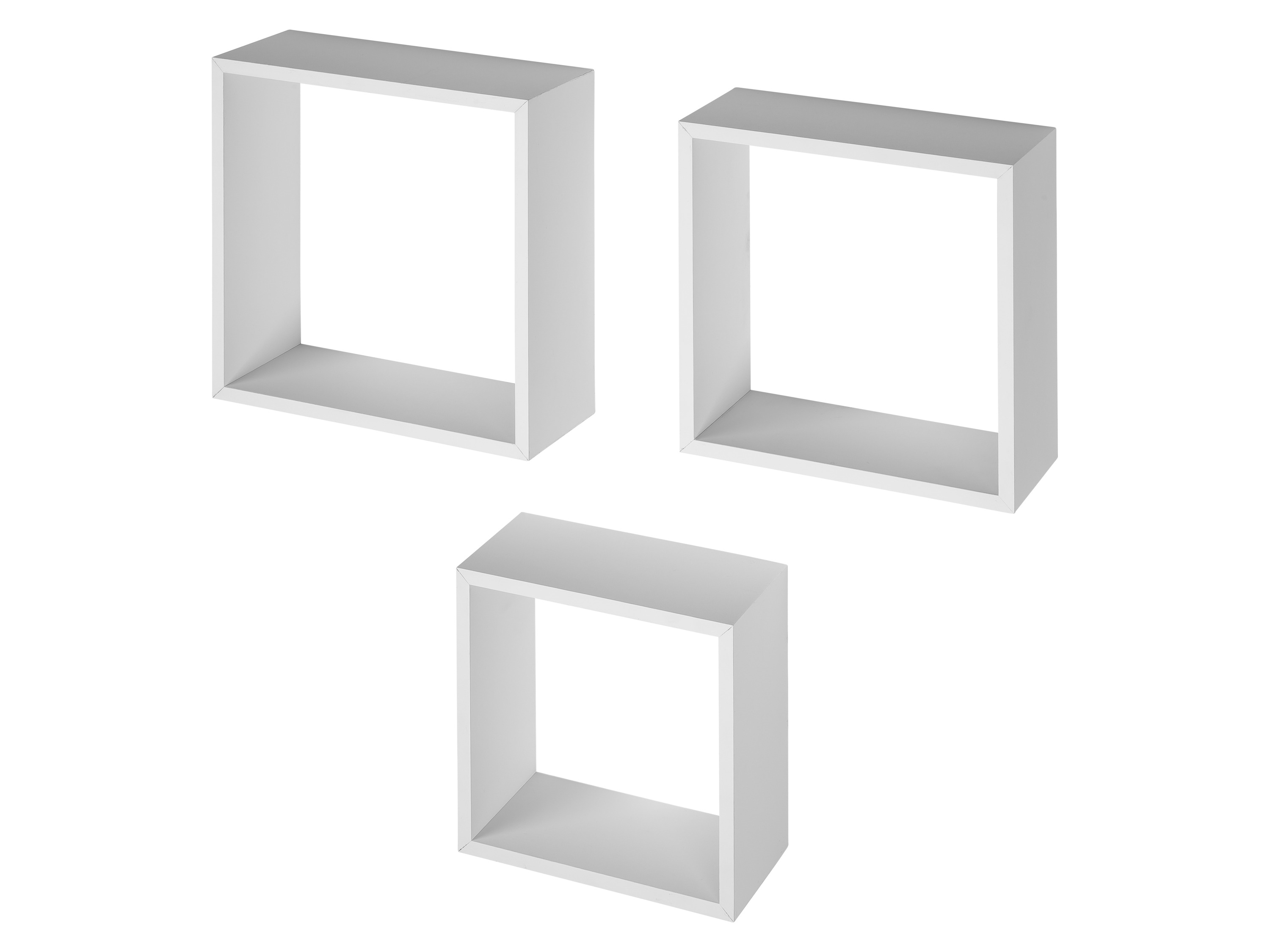 LIVARNO Wandkasten kubus (Kubuskast 3-delig 30 x 30 cm, Wit)
