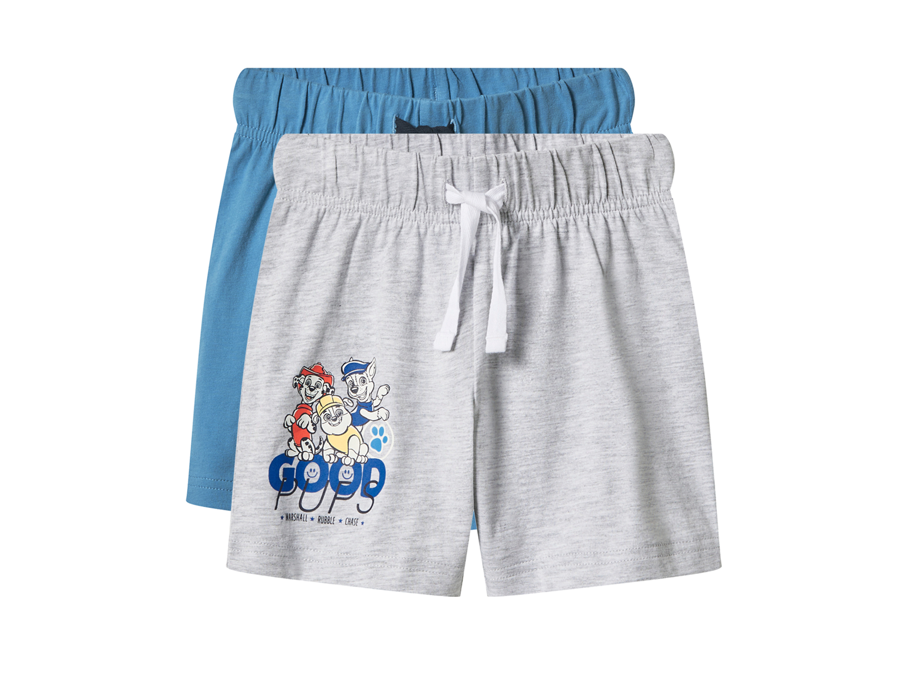 Set van 2 kinder shorts Paw Patrol (Blauw/lichtgrijs, 122/128)