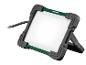 Groene en zwarte vierkante LED-werklamp met kabel en standaard