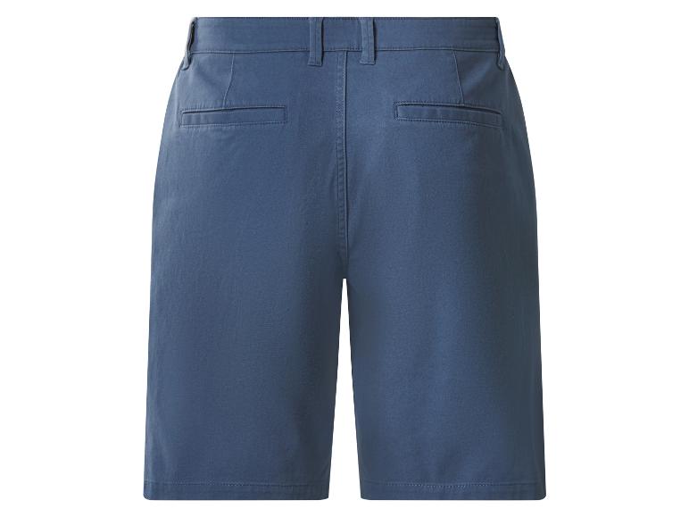 Donkerblauwe herenshort, achteraanzicht.