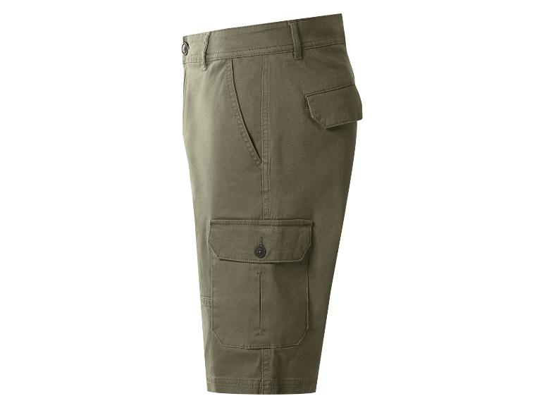 Kaki cargoshorts voor heren met zakken