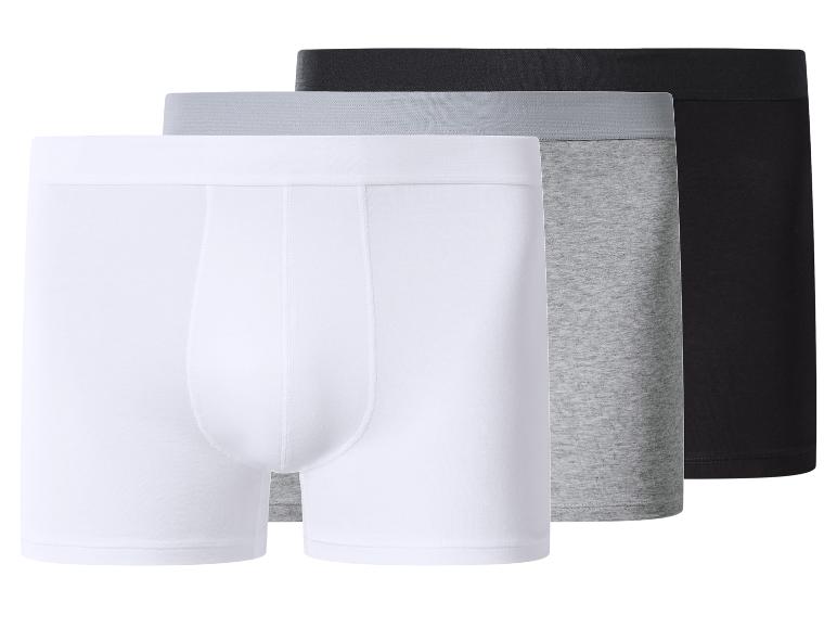Drie boxershorts in wit, grijs en zwart